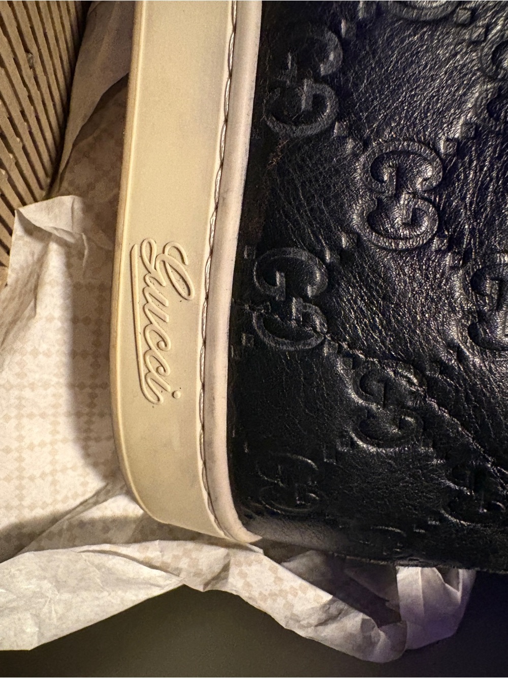 Gucci Guccissima Web Leather High-Top Sneaker w/Box! - Picture 7 of 8